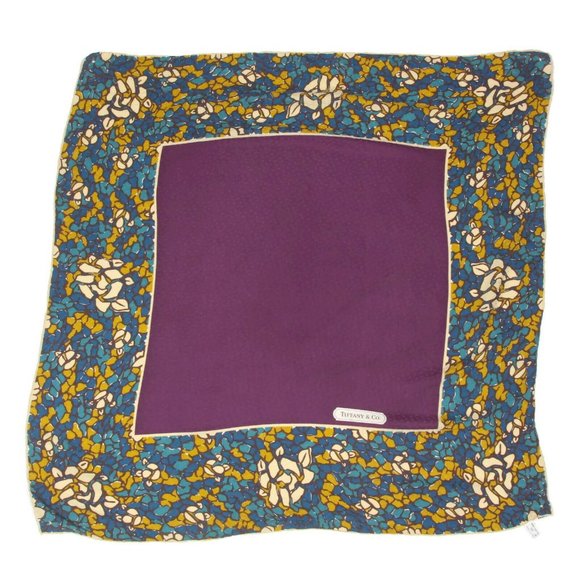 Vintage TIFFANY & CO. 1986 Beautiful Stained Glass Design Silk Scarf Tiffanys - Picture 4 of 4